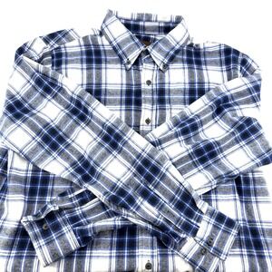 Mountain Ridge Explore Life Mens Long Sleeve Plaid Flannel Button Up Shirt Large